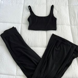 black tank and pants set